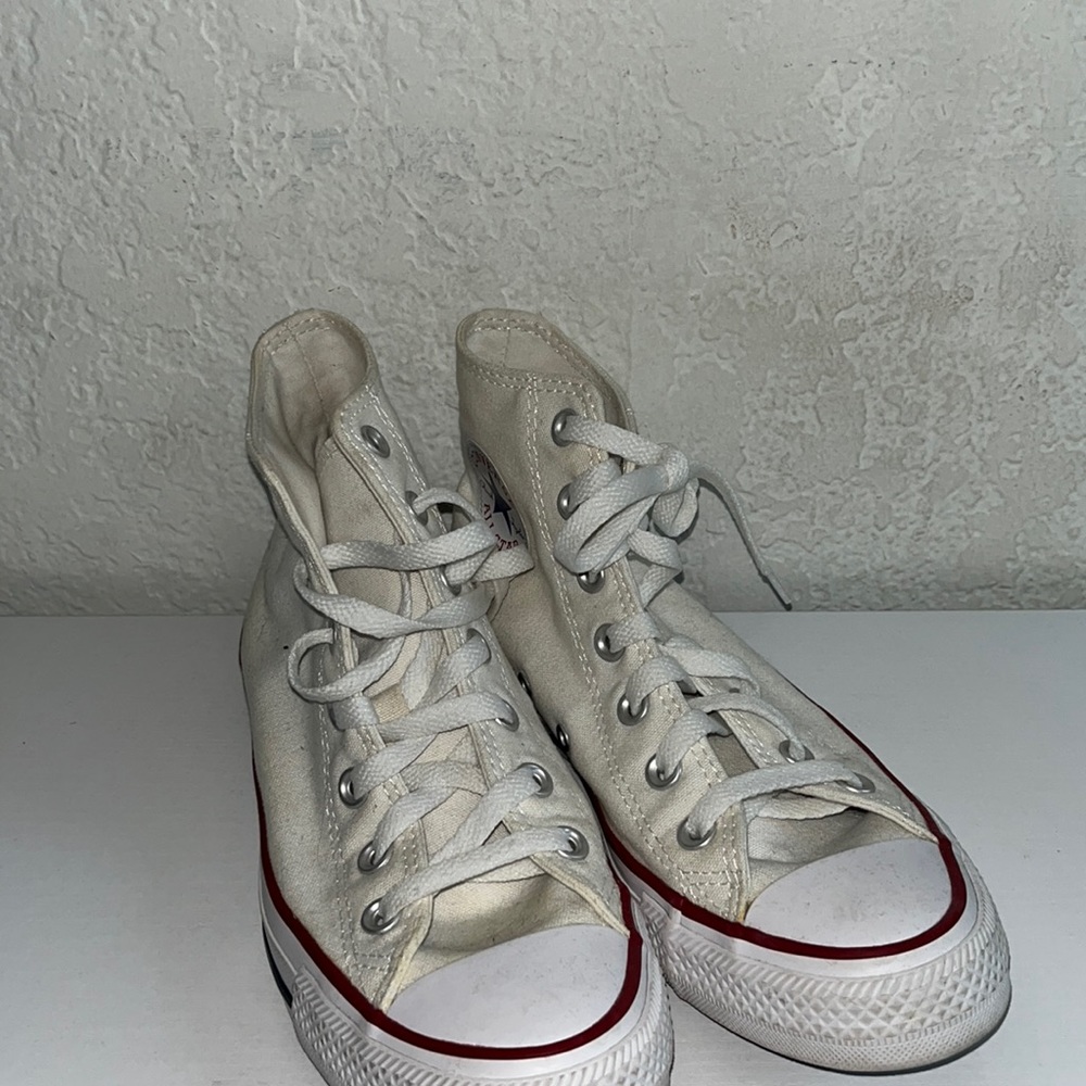 white hightops converse